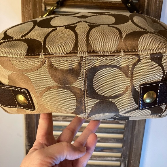 COACH ZOE F12674 signature SHOULDERBAG SATCHEL TOTE - Picture 6 of 11